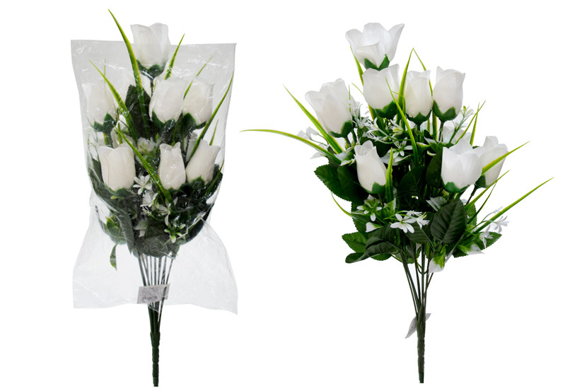 FLORES PLAST C12 BOTOES BRANCA