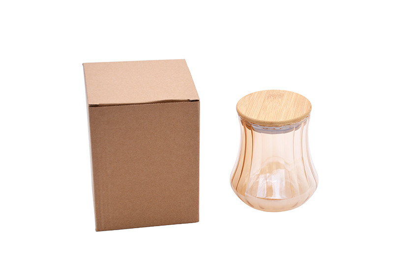 POTE VIDRO DOURADO TPA BAMBU 600ML