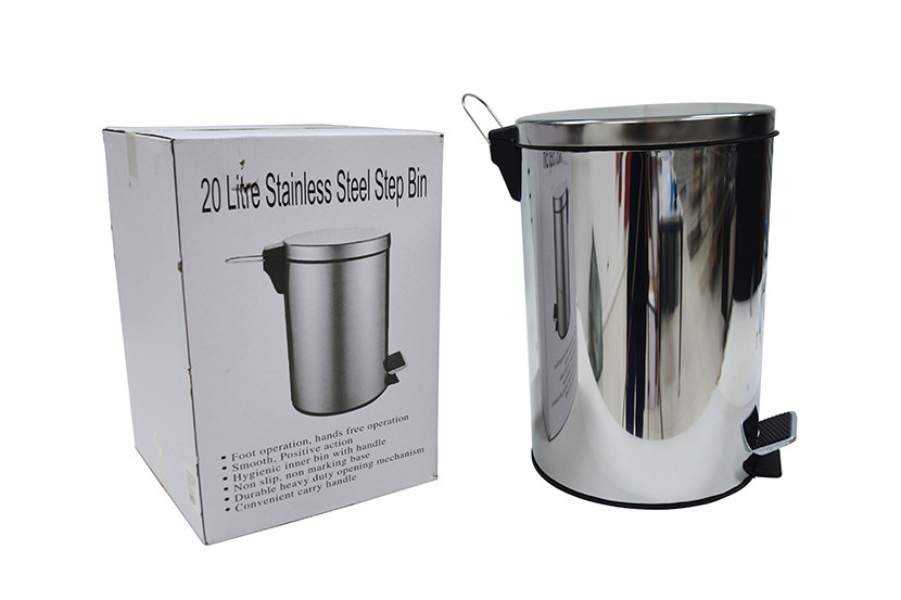 LIXEIRA INOX PEDAL 20L