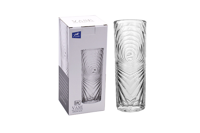 VASO VIDRO TRANSP 24,2X10CM