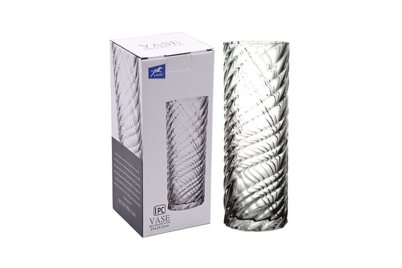 VASO VIDRO TRANSP 24,2X10CM