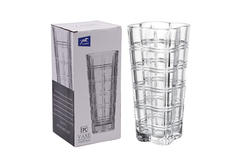 VASO VIDRO TRANSP 24,5X11CM