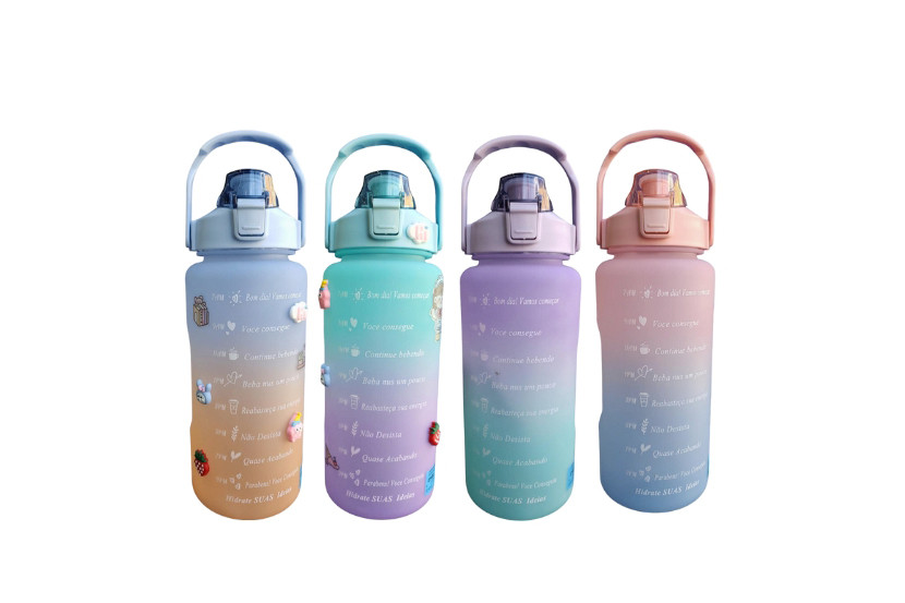 GARRAFA PLAST C/ ADESIVOS 2000ML