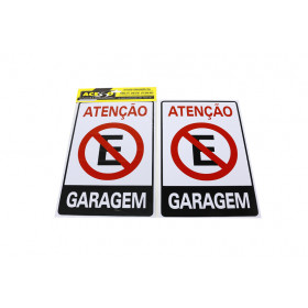 PLACA GARAGEM 19,5X29,5CM  X10