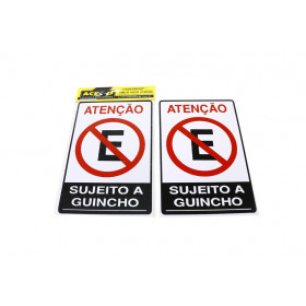 PLACA GARAGEM SUJEITO A GINCHO 19,5X29CM  X10