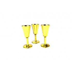 LEMBRANCINHA PLAST TACA DOURADA 9,2CM  X12