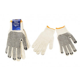 LUVA ALGODAO PINTA BRANCA X12 