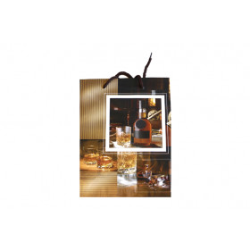 SACOLA PAPEL PRESENTE MASCULINO 18X23X7,5CM