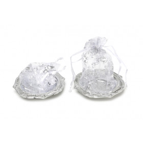 LEMBRANCINHA BANDEJA PLAST RED SACO PRATA X12