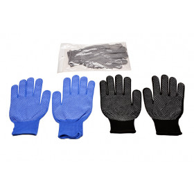 LUVA ALGODAO PINTA PRETA  X12