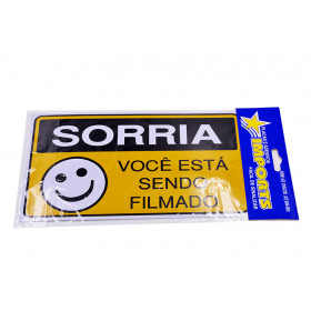 PLACA SORRIA AMARELO M 14,5X25CM  X10