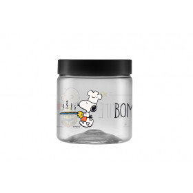 POTE PLAST TRANSP TPA PRETO HR PETISCO 1000ML