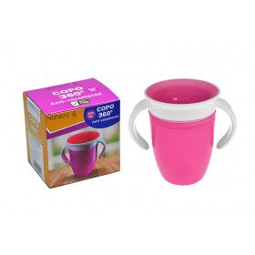 COPO SILICONE ROSA ANTIVAZAMENTO 200ML