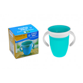 COPO SILICONE AZUL ANTIVAZAMENTO 200ML