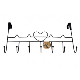 CABIDE PORTA METAL CORACAO C07 GANCHOS