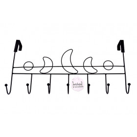 CABIDE PORTA METAL MEIA LUA C07 GANCHOS