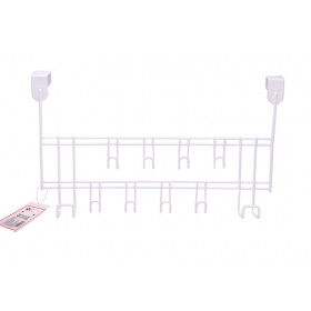 CABIDE PORTA METAL C10 GANCHOS BRANCO 40CM
