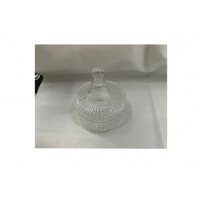 BOMBONIERE VIDRO TRANSP 250ML M RISCADO