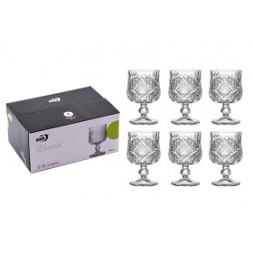 TACA VIDRO LICOR TRANSP C06 40ML BORBOLETA