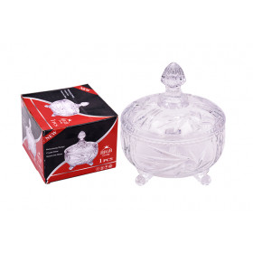 BOMBONIERE VIDRO TRANSP PE M 400ML BOLA