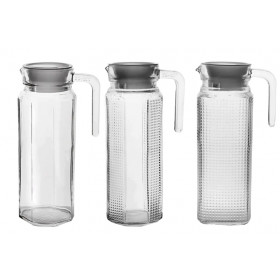 JARRA VIDRO TRANSP 1000ML OITAVADA