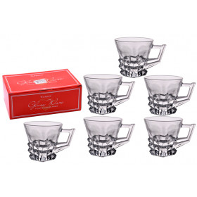 XICARA VIDRO TRANSP C06 160ML PONTILHADA