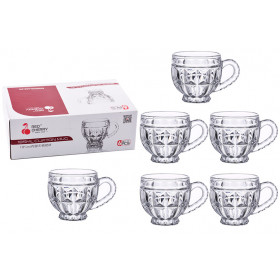 XICARA VIDRO TRANSP C06 198ML QUADRICULADA