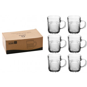 XICARA VIDRO TRANSP C06 240ML LISTAS
