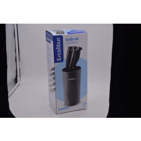 JOGO FACA INOX C/SUPORTE PLAST C06