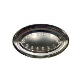 BANDEJA INOX OVAL 33CM  X12