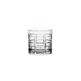 COPO VIDRO WHISKY TRANSP C06 300ML QUADROS