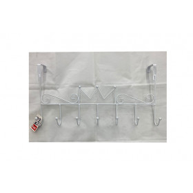 CABIDE METAL PORTA 7 GANCHOS 41CM BRANCO