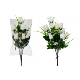 FLORES PLAST C12 BOTOES BRANCA