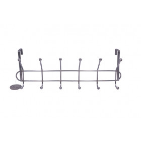 CABIDE METAL PORTA 12 GANCHOS PRETO X10