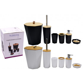 KIT BANHEIRO PLAST BAMBU C06