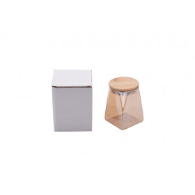 POTE VIDRO DOURADO TPA BAMBU 350ML